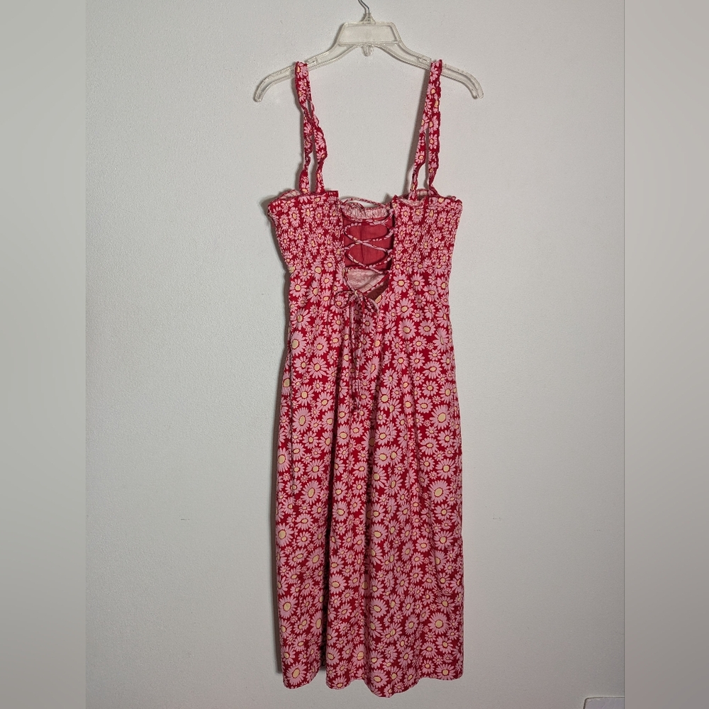 Free People Womens‎ Dress Lucinda Floral Midi Milkmaid Coquette Bloomcore Large - Picture 9 of 13